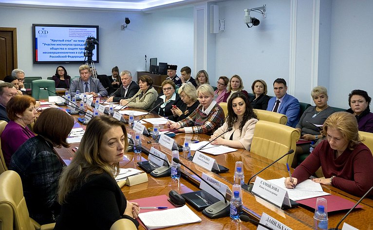 «Круглый стол» на тему: «Участие институтов гражданского общества в защите прав несовершеннолетних в субъектах Российской Федерации»